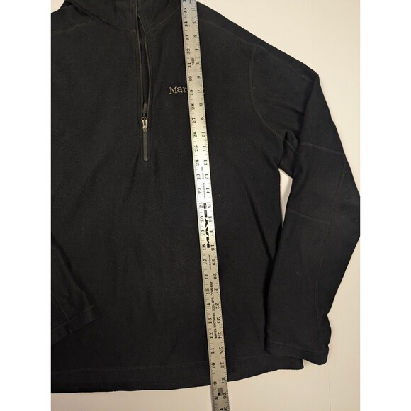 Marmot Light Weight Quarter Zip Long Sleeve Fleece Sweater Black Mens Medium - Picture 8 of 13